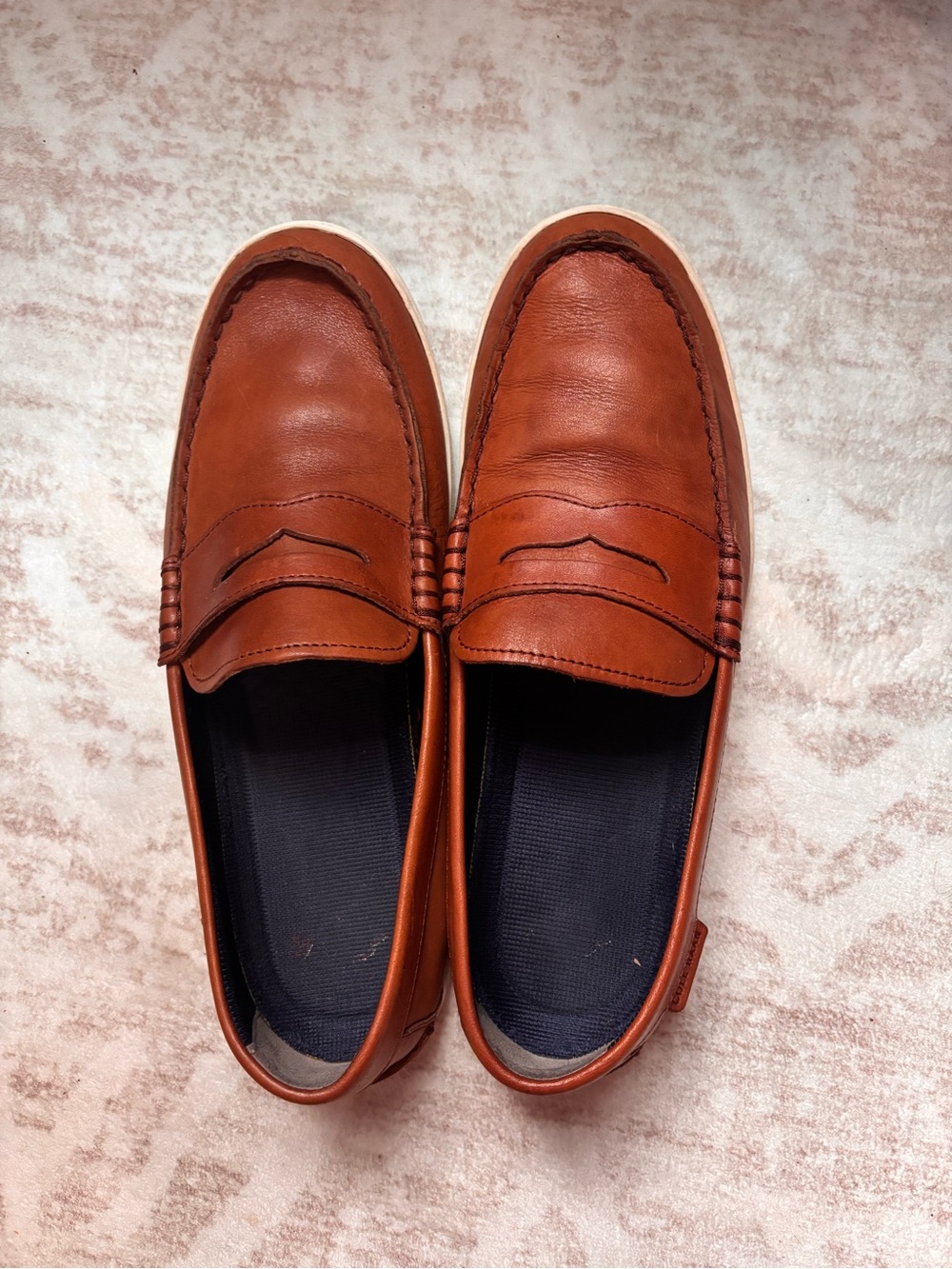 Classic Men’s Cole Haan Penny Loafers in Cognac Brown
